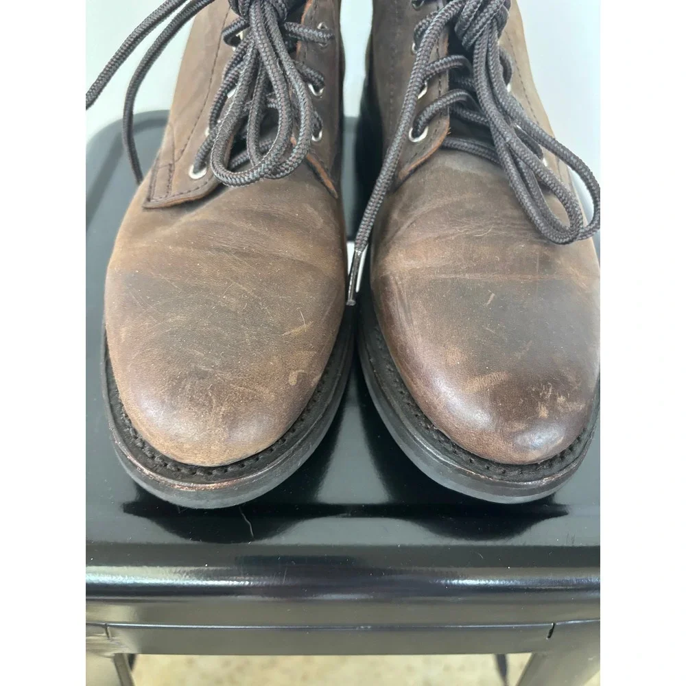 Thursday Boot Co President Lace Up Boots Tobacco Brown Leather Mens 6.5 18082